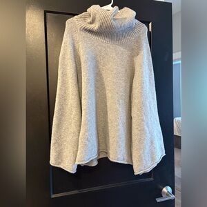 Petal & Pup Light Gray Cowl Neck Sweater